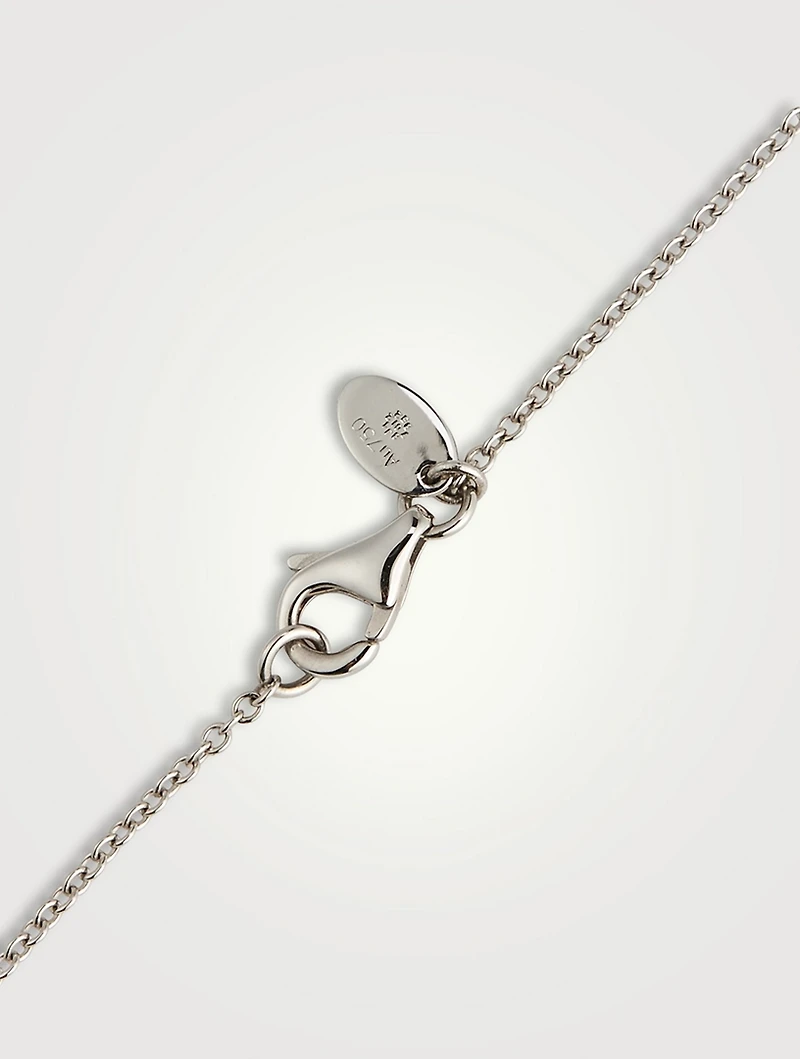 Serena 18K White Gold Diamond Station Necklace