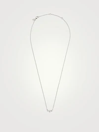 Medium Trinity 18K White Gold Necklace With Diamonds