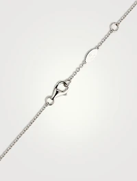 Essentials 18K White Gold Nine-Stone Necklace With Diamonds
