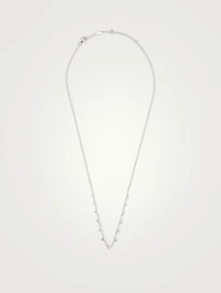 Essentials 18K White Gold 13-Stone Necklace With Diamonds