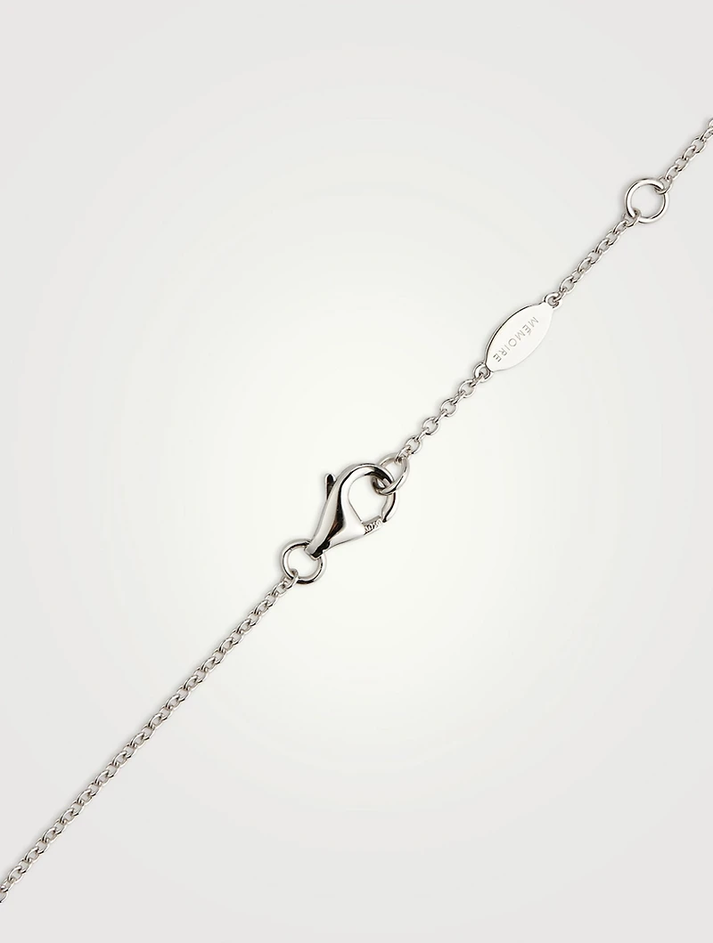 Essentials 18K White Gold 13-Stone Necklace With Diamonds
