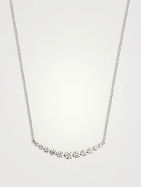Medium Smile 18K White Gold Necklace With Diamonds