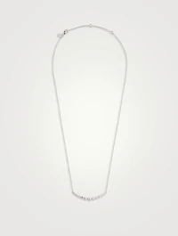 Medium Smile 18K White Gold Necklace With Diamonds