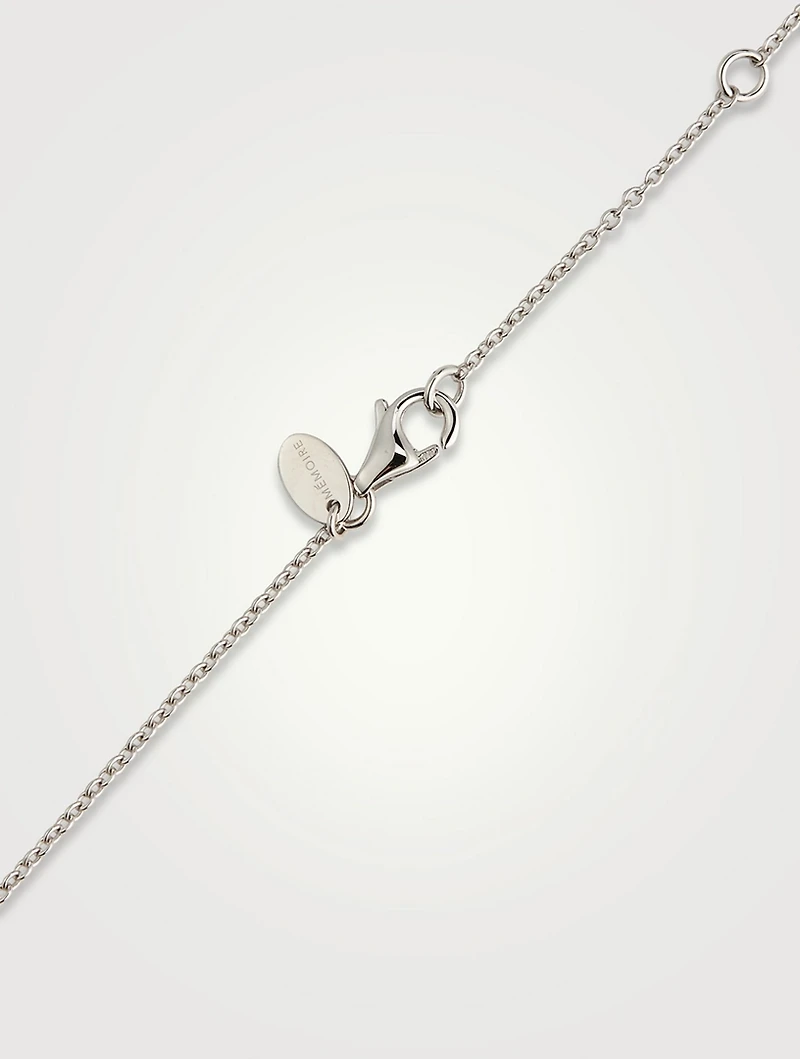 Medium Smile 18K White Gold Necklace With Diamonds