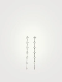 Cadence 18K White Gold Drop Earrings With Diamonds