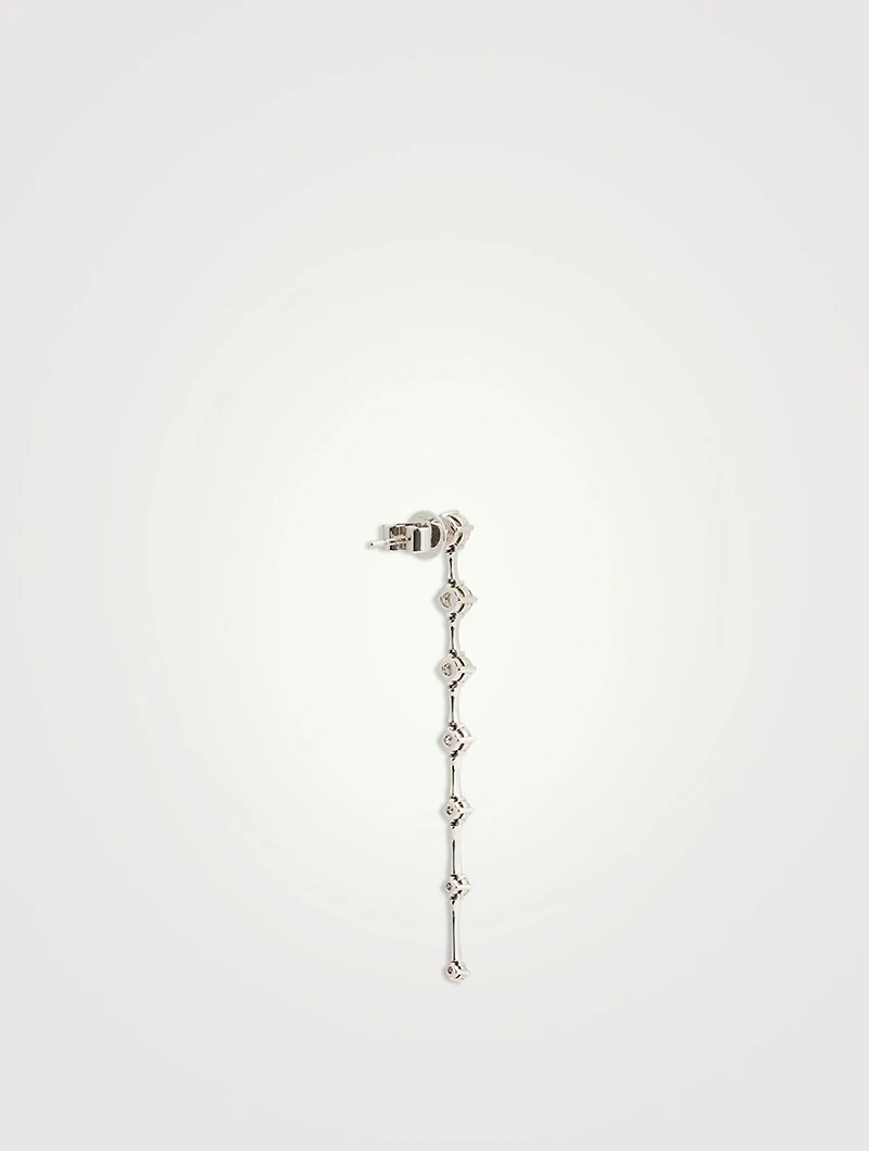 Cadence 18K White Gold Drop Earrings With Diamonds