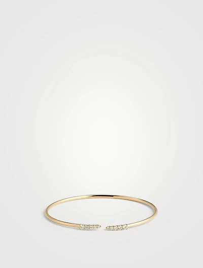 Identity 18K Gold Bangle Bracelet With Diamonds