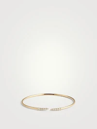 Identity 18K Gold Bangle Bracelet With Diamonds