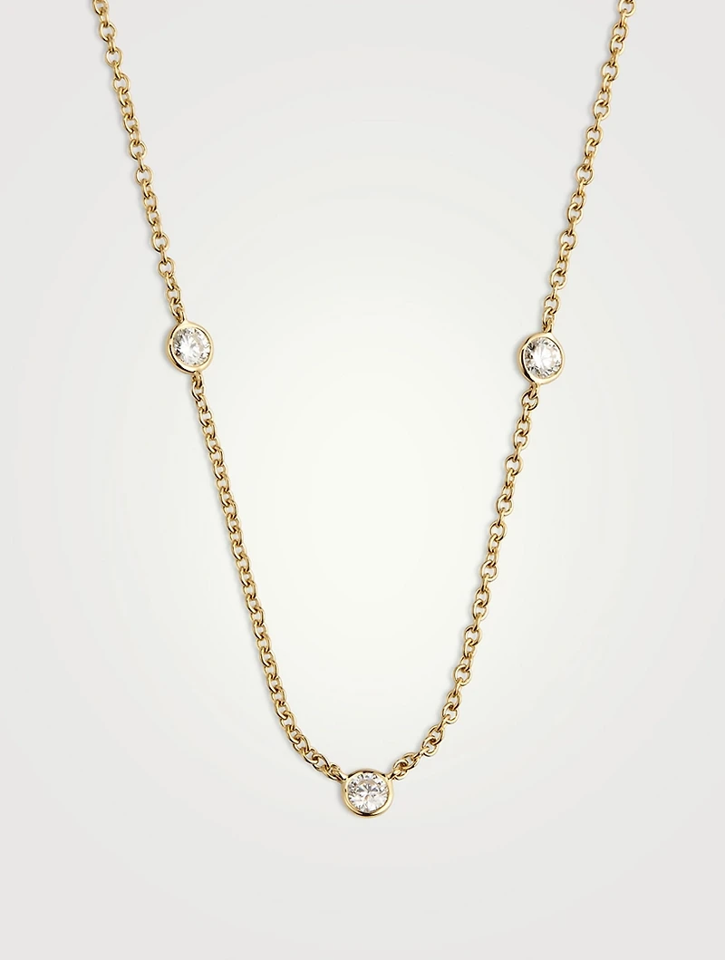 Cascade 18K Gold Seven-Stone Necklace With Diamonds