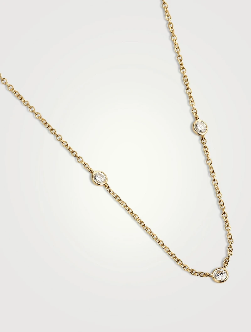 Cascade 18K Gold Seven-Stone Necklace With Diamonds