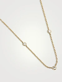 Cascade 18K Gold Seven-Stone Necklace With Diamonds