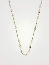Cascade 18K Gold 16-Stone Necklace With Diamonds