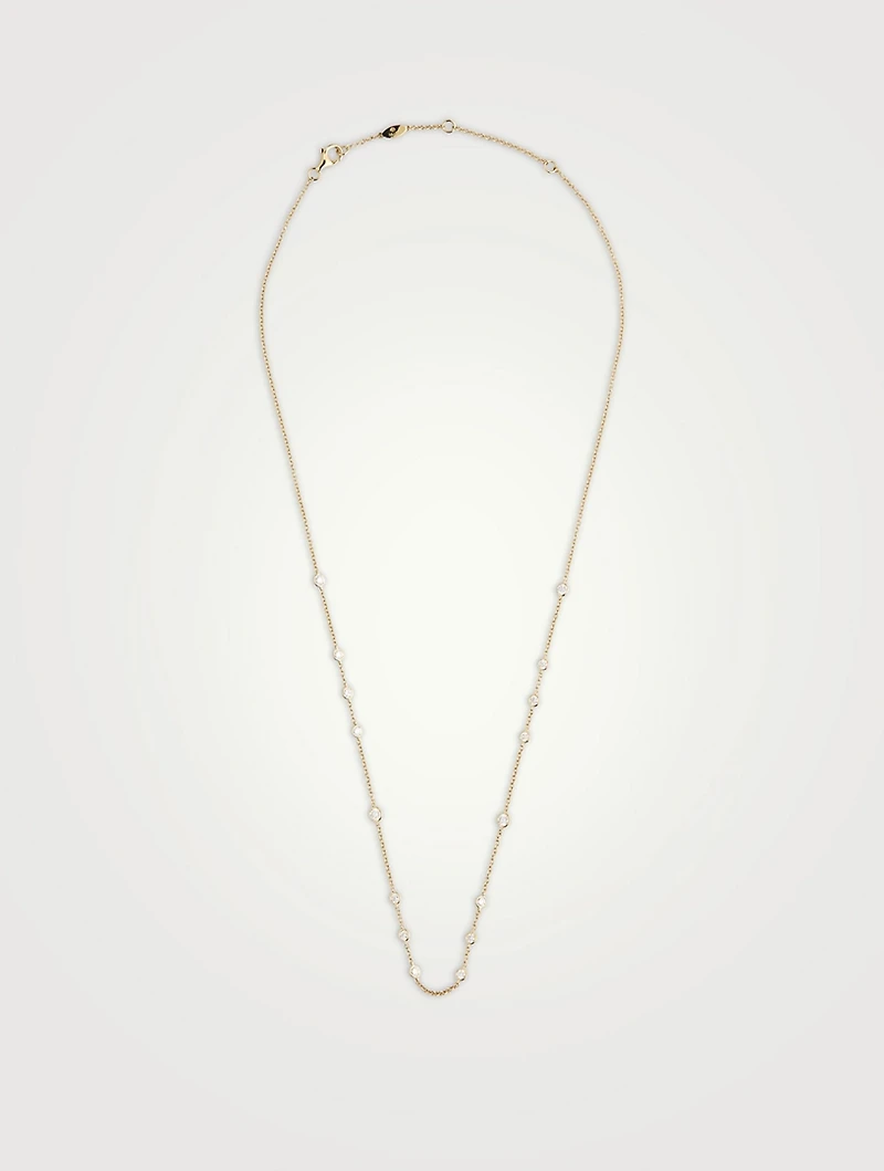 Cascade 18K Gold 16-Stone Necklace With Diamonds