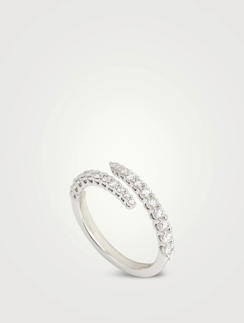 Identity 18K White Gold Right Hand Ring With Diamonds