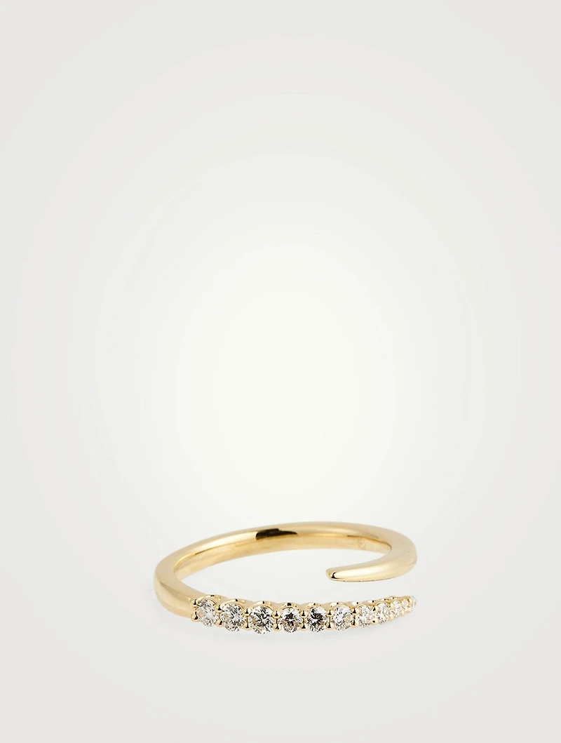 Identity 18K Gold Right Hand Ring With Diamonds