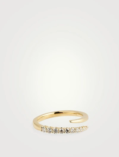 Identity 18K Gold Right Hand Ring With Diamonds