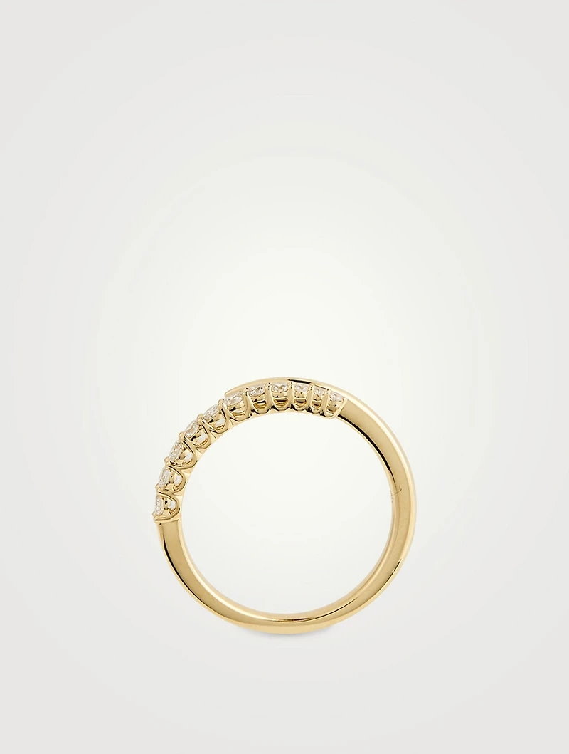 Identity 18K Gold Right Hand Ring With Diamonds