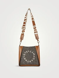 Mini Stella Logo Herringbone Crossbody Bag