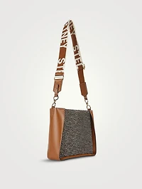 Mini Stella Logo Herringbone Crossbody Bag