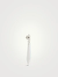 CH2 18K White Gold Stiletto Earrings With Clear Quartz And Diamonds