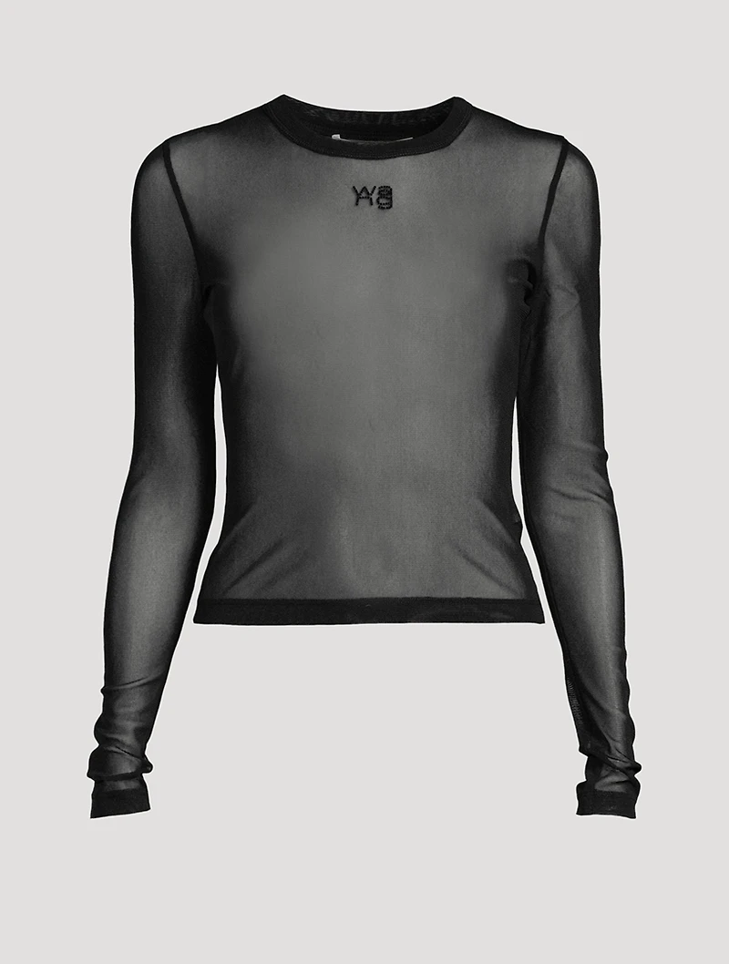 Long-Sleeve Mesh T-Shirt