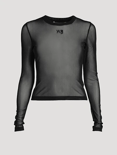 Long-Sleeve Mesh T-Shirt