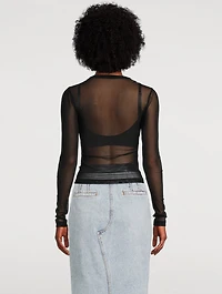 Long-Sleeve Mesh T-Shirt