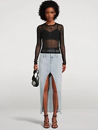 Long-Sleeve Mesh T-Shirt