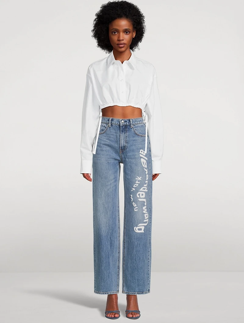 Compact Cotton Cropped Shirt