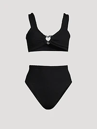 Jessica Heart Two-Piece Swim Set