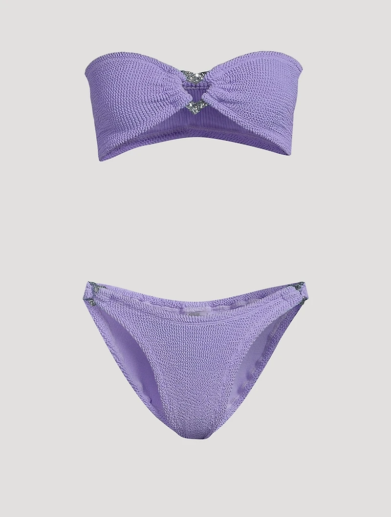Nicole Bandeau Two-Piece Swim Set