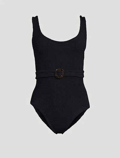 Solitaire Belted One-Piece Swimsuit