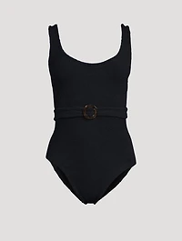 Solitaire Belted One-Piece Swimsuit