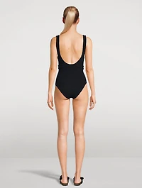 Solitaire Belted One-Piece Swimsuit