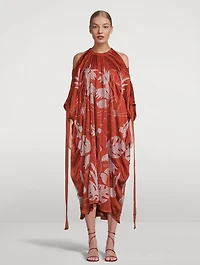 Three Ways Embroidered Kaftan Chili Print