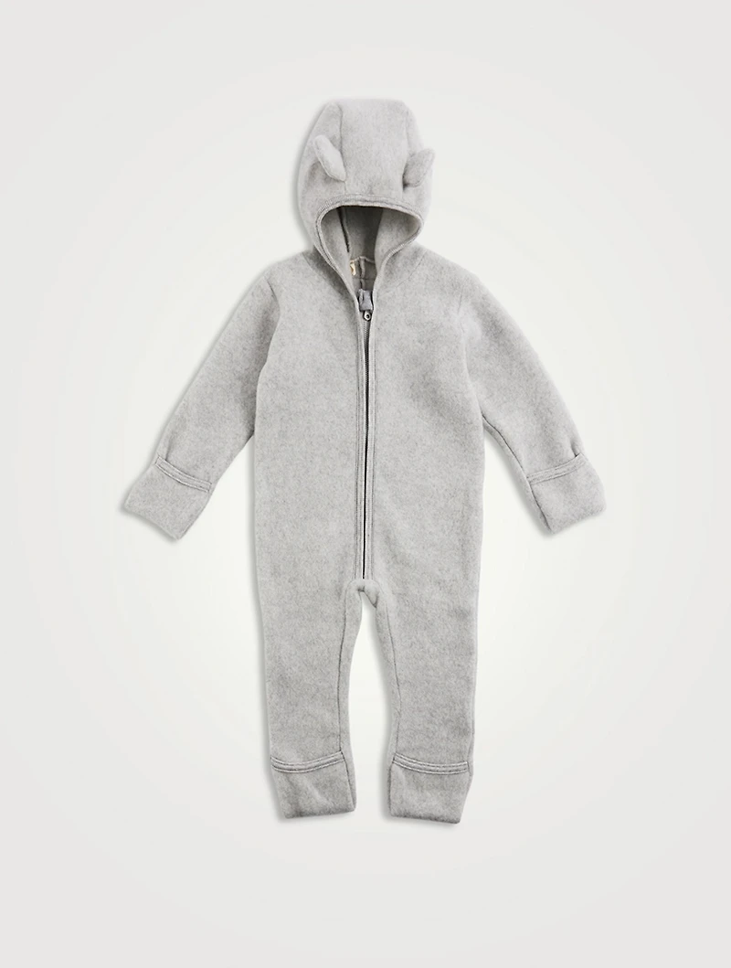 Allie Wool Fleece Hooded Coverall With Ears