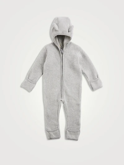 Allie Wool Fleece Hooded Coverall With Ears