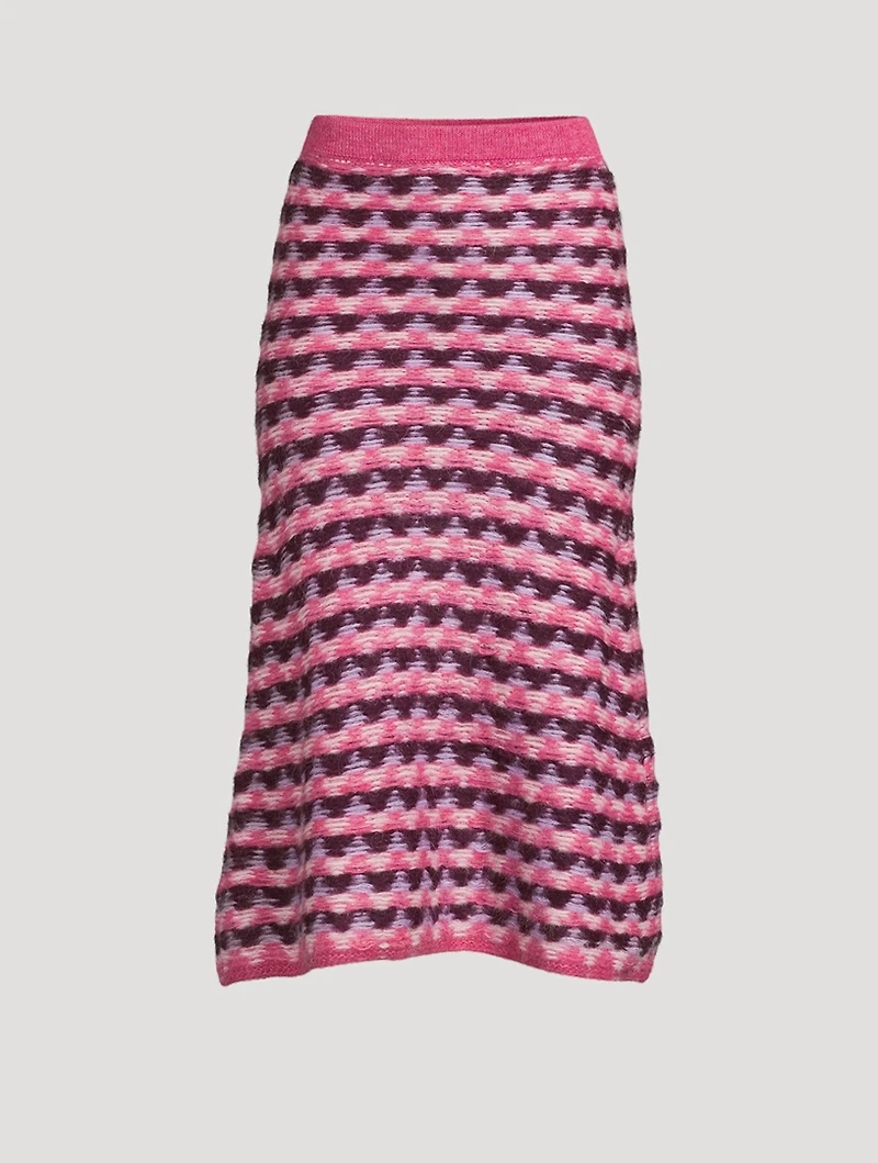Diablada Alpaca And Wool Midi Skirt