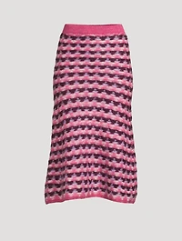 Diablada Alpaca And Wool Midi Skirt