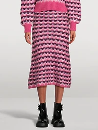 Diablada Alpaca And Wool Midi Skirt