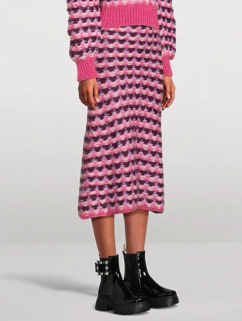 Diablada Alpaca And Wool Midi Skirt