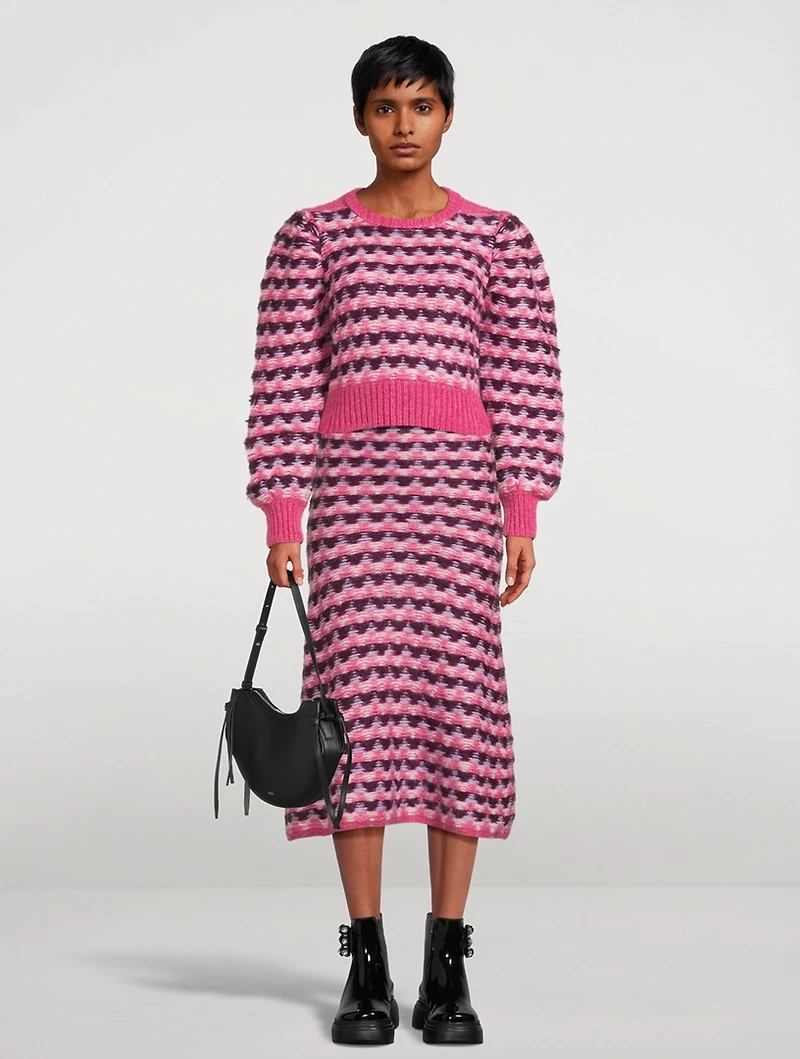 Diablada Alpaca And Wool Midi Skirt