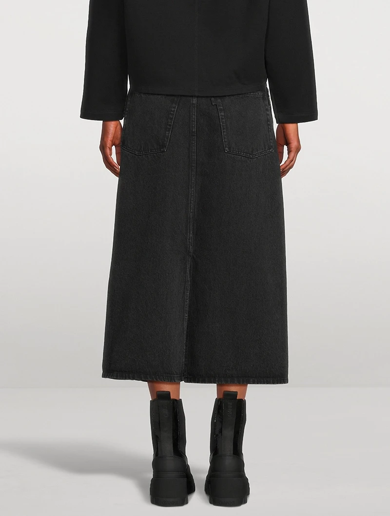 Denim Midi Skirt
