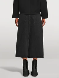 Denim Midi Skirt