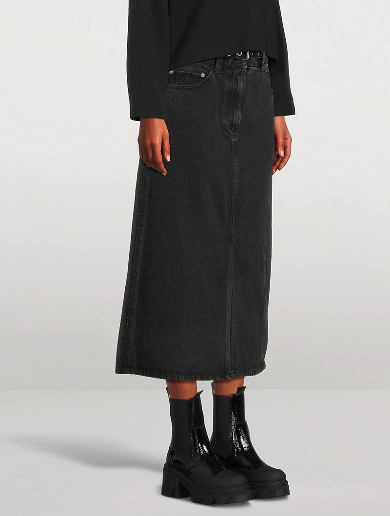 Denim Midi Skirt