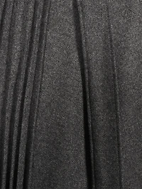 Pleated Flannel Wrap Skirt