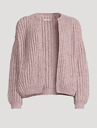 Alpaca-Blend Brioche Cardigan