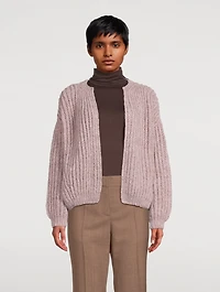 Alpaca-Blend Brioche Cardigan