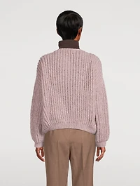 Alpaca-Blend Brioche Cardigan