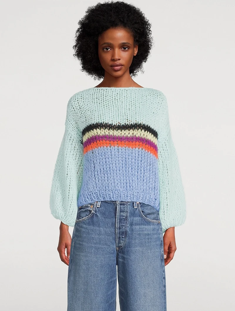 Stripes Galore Mohair-Blend Sweater